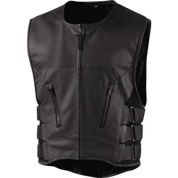 Icon Regulator D3O Stripped Leather Vest 4 Icon Regulator D3O Stripped Leather Vest - Image 2
