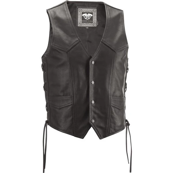 Highway 21 Six Shooter Leather Vest 3 Highway 21 Six Shooter Leather Vest